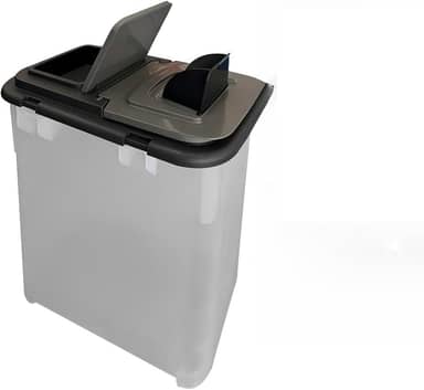 Container Porta Ração 15KG + Pá Dosadora Com 35 Litros(Transparente)