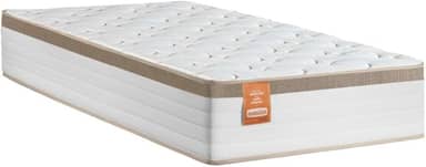 Colchão Solteiro Molas Ensacadas Real 88x188x27cm Branco/Bege - Suporta até 130kg