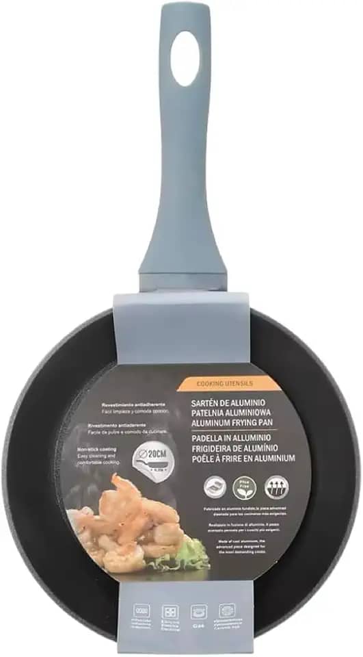 Frigideira Antiaderente Indução Pequena 18cm Ovos Panqueca Omelete Saltear Leve Alumínio Reforçado Profissional Cozinha Preta