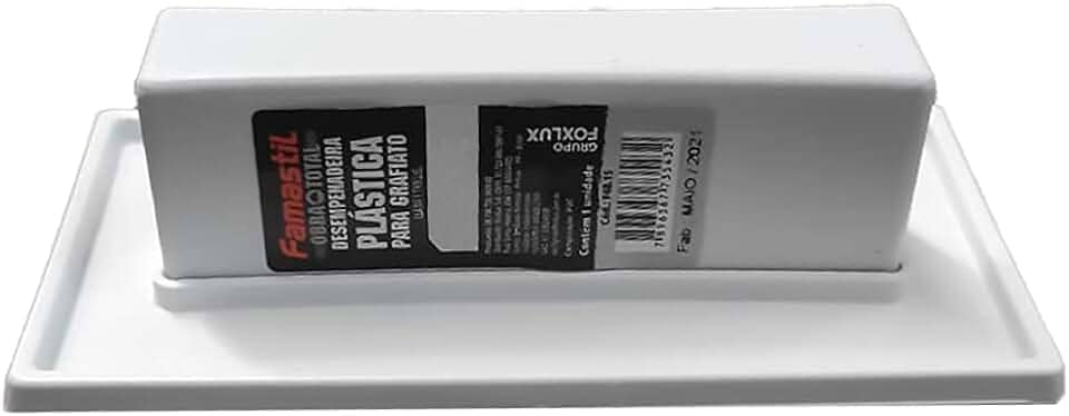 Famastil Desempenadeira Plástica para Texturização Famastil – Grafiato – 16x8cm – Base Lisa – Cabo anatômico