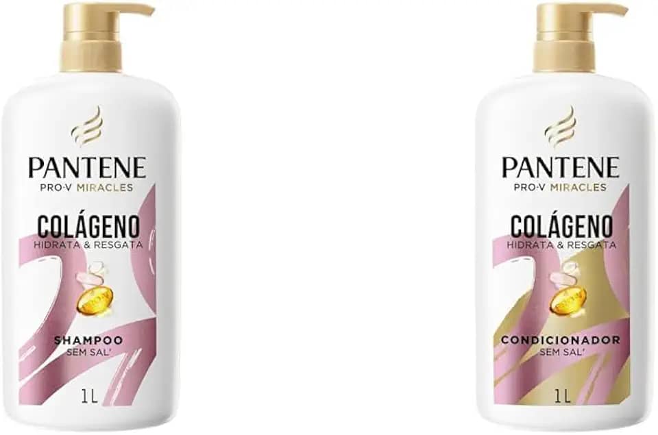 Kit Pantene PRO-V Miracles Shampoo Colágeno 1L + Pantene PRO-V Miracles Condicionador Colágeno 1L