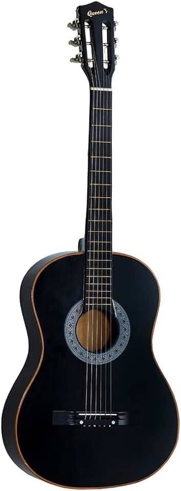 Violão Queen’s Acústico Clássico de 6 Cordas de Nylon em Madeira Natural Preto