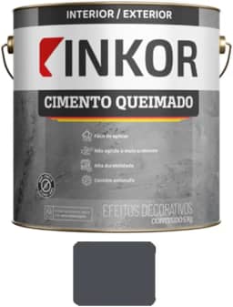 Cimento Queimado Acrílico Inkor 5 Kg - Carvão Cinza