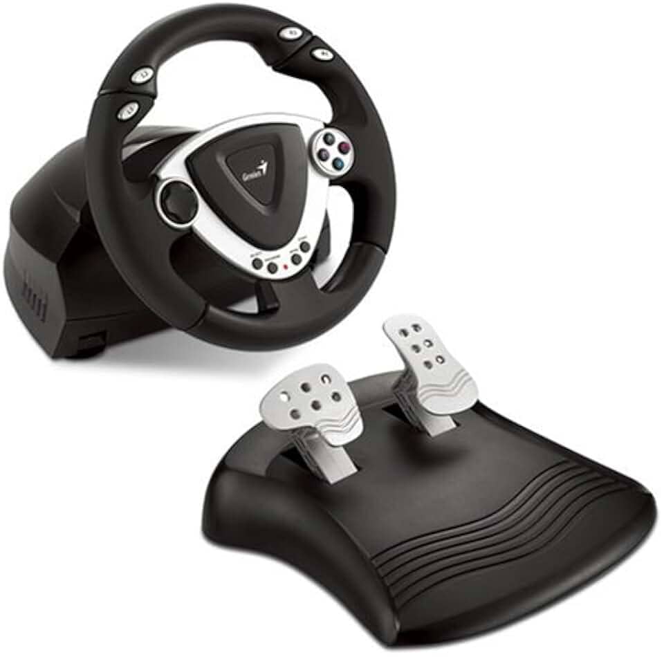 Genius Twin Wheel, Vibração. Roda de feedback de vibração para PS2 e PC.