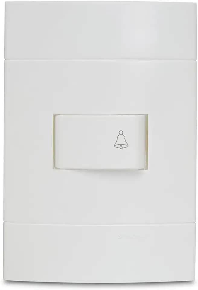 Conjunto Campainha Pulsador 10A 250V Branco Lunare Prm44061, Schneider Electric