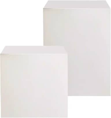 Kit 2 Cubos Tablado Para Lojas Vitrine Base Para fotos MDF Branco