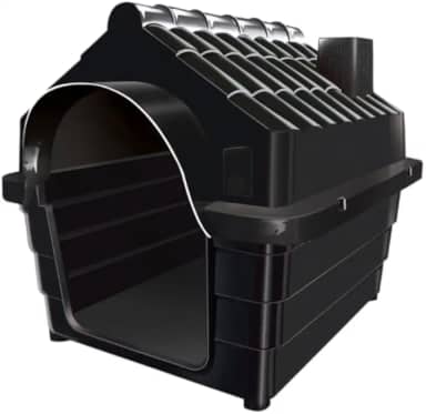 Casa de Cachorro grande e médio com proteção UV((N°5) 70X59X58,PRETO)
