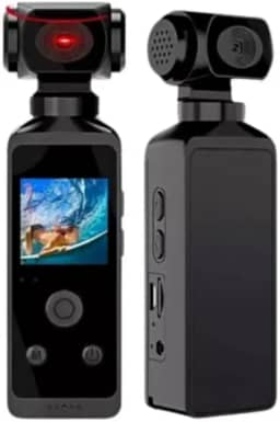 Câmera de ação HD 5K de bolso 270 ° Mini câmera esportiva wi-fi rotativa com estojo à prova d'água para capacete, gravador de motorista de bicicleta de viagem