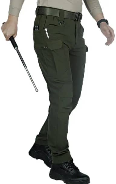 Calça cargo tática masculina, durável com vários bolsos