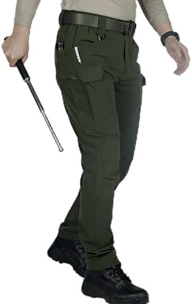 Calça cargo tática masculina, durável com vários bolsos