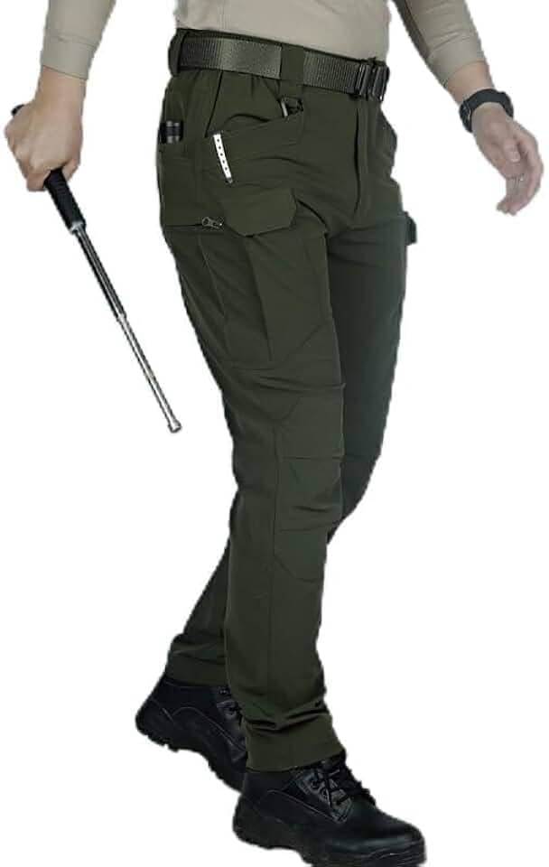 Calça cargo tática masculina, durável com vários bolsos