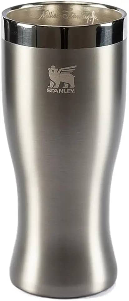 Stanley - Copo Térmico Pilsner, 444ml, Copo para Bebidas Frias ou Quentes, Stainless Steel