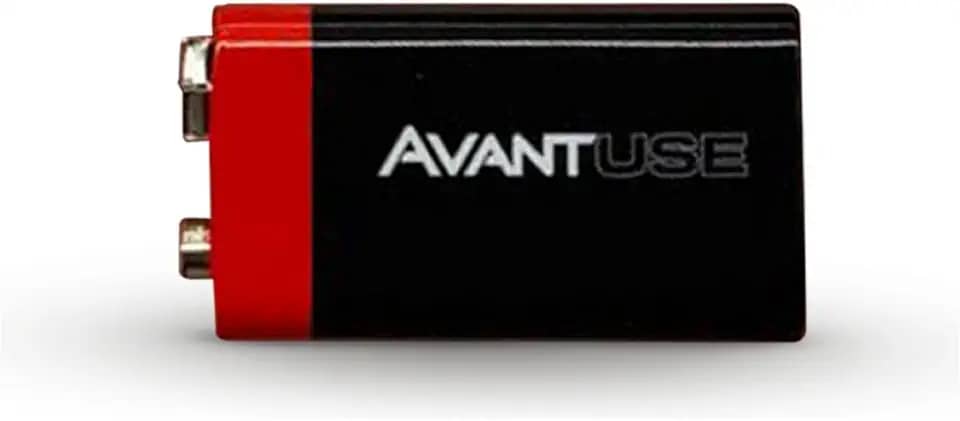 Avant Use Bateria Alcalina 9V 1 Unidade - Alta Durabilidade, para Detector de Fumaça, Multímetro e Microfone Sem Fio