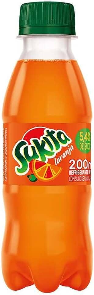 Pack de Refrigerante Sukita Laranja Garrafa 200ML 12 Unidades