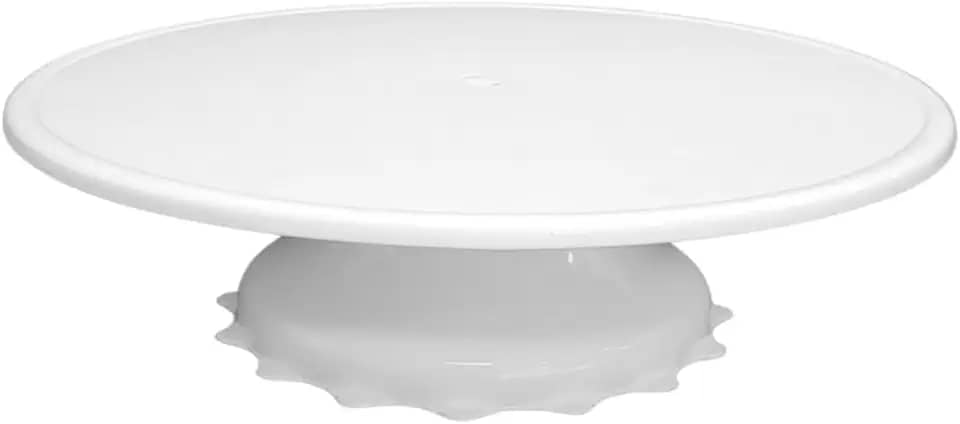 Suporte Bailarina Giratório Rendido para Bolo e Sobremesa 32x12 cm – Suporta até 12 kg