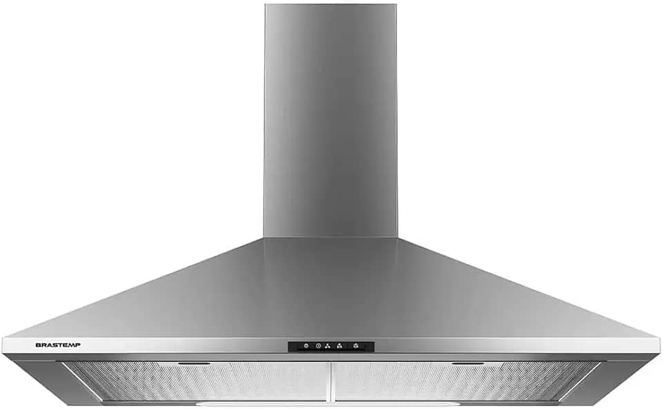 Coifa de Parede Brastemp 60 cm Inox piramidal 4 bocas com duplo filtro - BAI60BR 110V