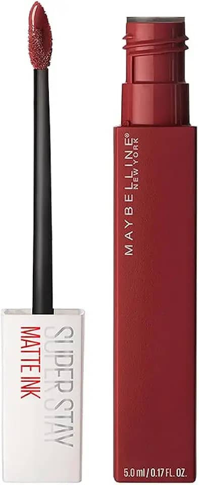 Maybelline SuperStay Matte Ink Batom Líquido Matte Longa Duração 16H com Aplicador Preciso, Não Transfere e Cor Intensa, Acabamento Matte Confortável, Cor 50 Voyager Vinho Profundo, 5ml