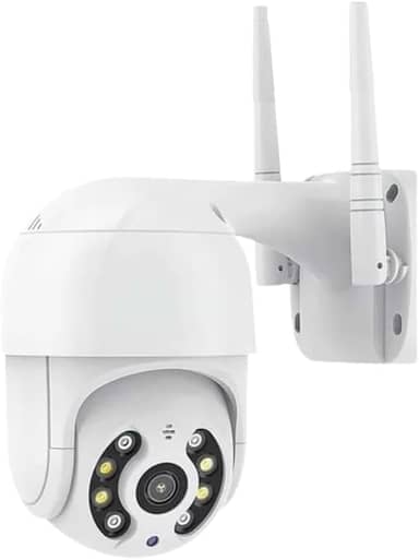 Câmera De Segurança Branca Para Parte Externa Da Casa Com Wi-Fi E Rotação De 320º Horizontal e 110° Vertical Visão Noturna E Sensor De Movimento