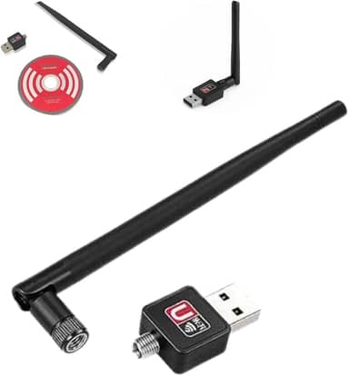 Adaptador Wifi para Pc USB 1800Mbps com Antena — Receptor Wireless para PC e Notebook, Conexão 2.4GHz – Alta Velocidade, Compatível com Windows, Linux e MAC PREMIUM MCO