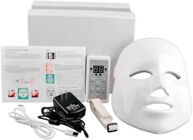 Mascara Led Tratamento Facial Fototerapia 7 Cores