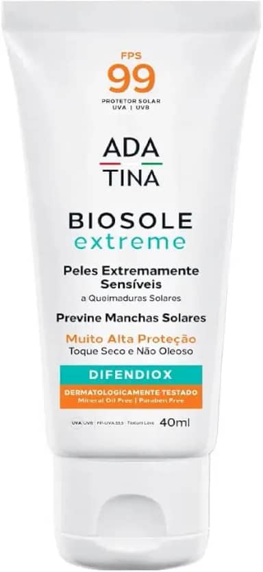 Protetor Solar Biosole Extreme FPS 99 Máximo Bloqueio Anti-melasma Ada Tina