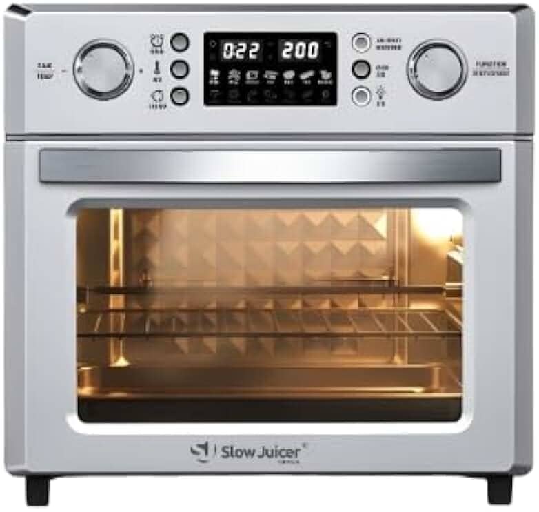 Forno Air Fryer c/Espeto para Churrasco, Cozinha saudável sem óleo- Painel de controle de LED- 2 em 1 Forno e Fritadeira