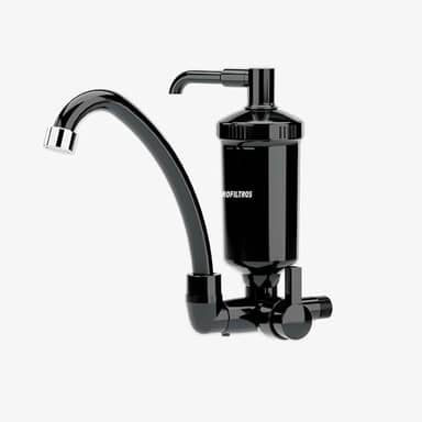 Hidrofiltros - Torneira de Cozinha Parede Pop com Filtro Purificador de Água Preta Hidrofiltros