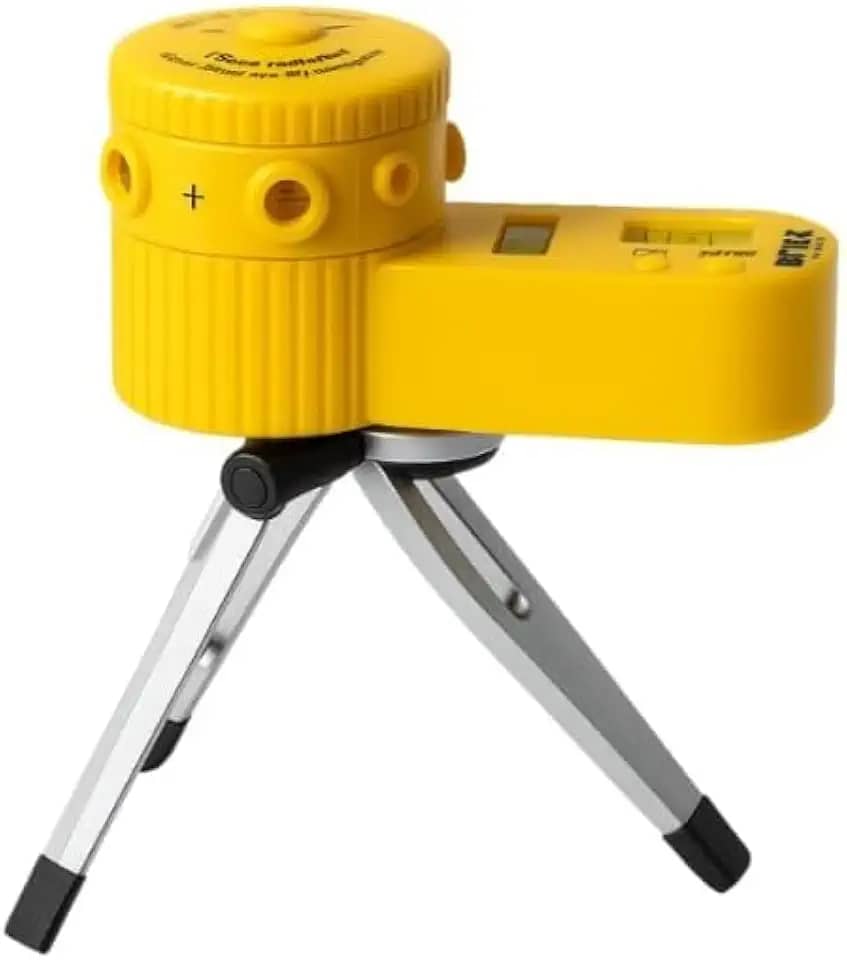 Nível a Laser Profissional com Trena, 3 Linhas, Alcance 8m, Base Magnética, Medição Horizontal e Vertical, Dimensões 18.5x6.2x2.8cm, com Baterias AG13