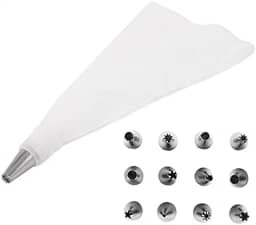 Saco Decorador Confeiteiro Profissional 12 Bicos Inox Bolo