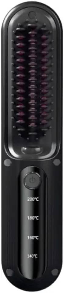 Escova Alisadora De Cabelo Mini Escova Alisadora De Cabelo Portátil Sem Fio USB(preto)