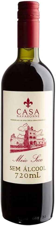 VINHO MEIO SECO SEM ALCOOL 720ML - CASA NAVARONNE