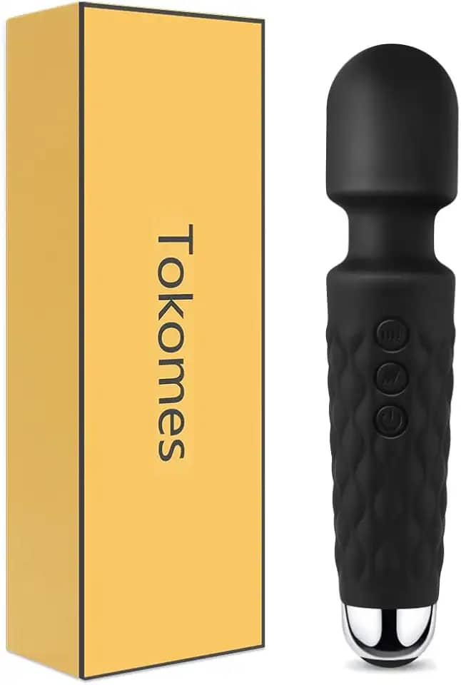 Massageador Power Wand sem fio, à prova d'água, USB, recarregável, com 10 velocidades poderosas, 20 modos de vibração, mini frequência para dores musculares e recuperação esportiva