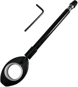 Antena Retrátil Corta Pipa Em Inóx Para Guidão De Moto E Bicicletas de 22mm ou 24mm de Espessura Spencer Proteção contra linhas Cortantes Cerol Preto
