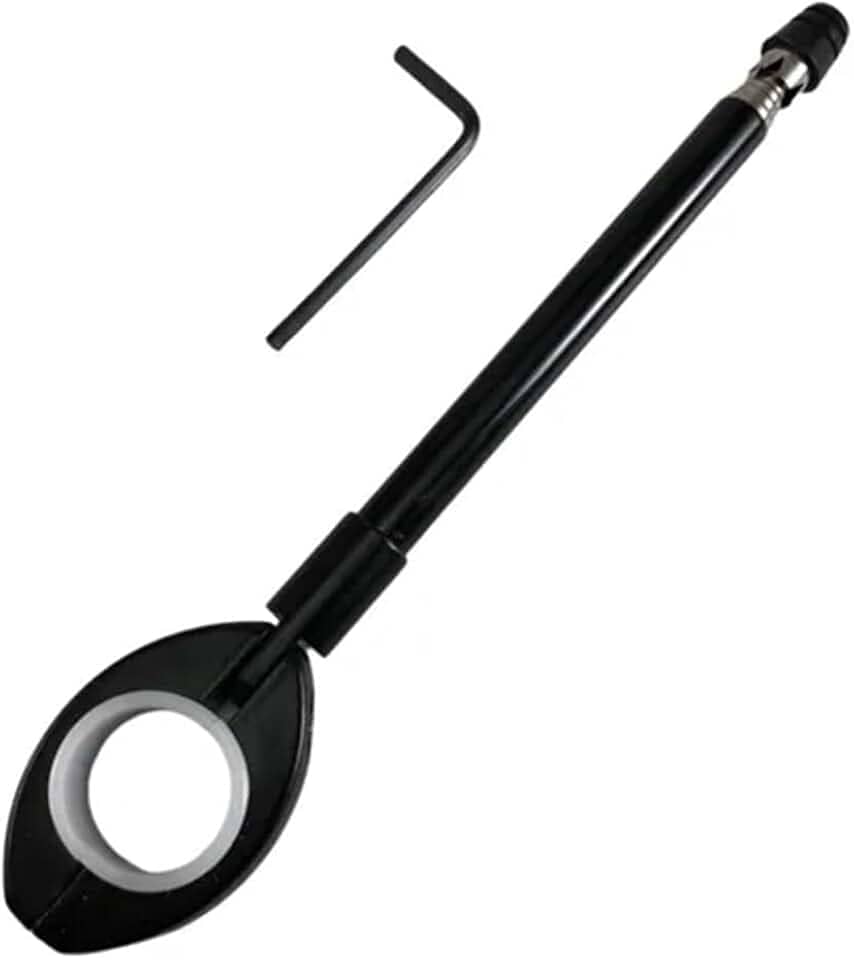 Antena Retrátil Corta Pipa Em Inóx Para Guidão De Moto E Bicicletas de 22mm ou 24mm de Espessura Spencer Proteção contra linhas Cortantes Cerol Preto
