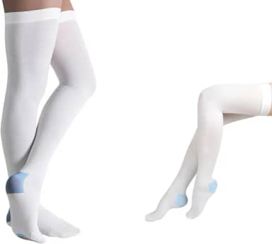 Meia De Compressão Anti Trombose 7/8 Pós Cirurgico Prevenção Ant Embolismo Estimula Circulação Sanguinea Cirurgia Ponteira Aberta 18mmhg Elastica Unissex Palaziun