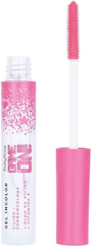 Gel Incolor Cílios Sobrancelhas Game On Ruby Rose - Fixação Forte Duradoura - Máscara Transparente HB-509