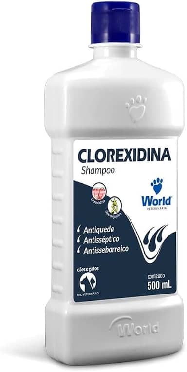 Shampoo Para Cães e Gatos Clorexidina 500 ml Tratamento Dermatológico, Dermatites.