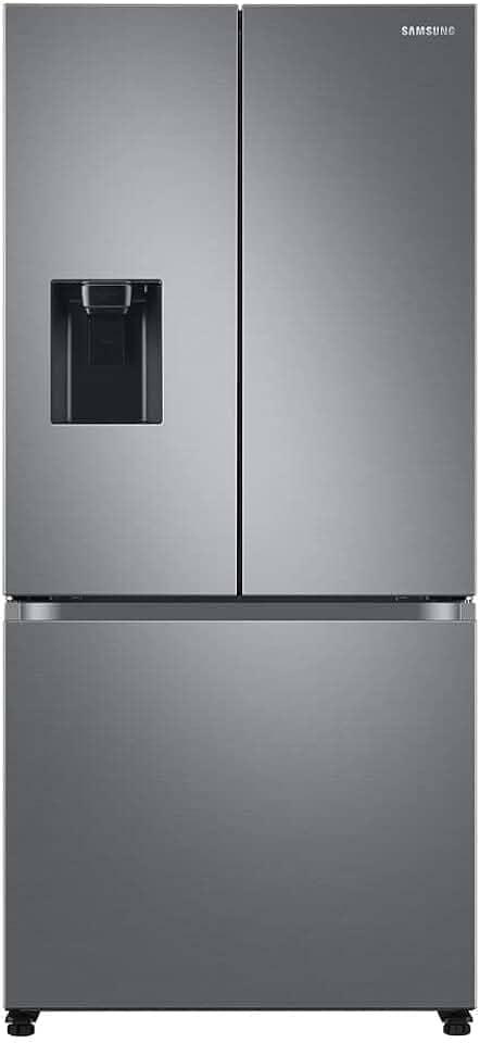 Geladeira Samsung RF49A Inverter Frost Free 3 Portas com Dispenser de Água 470L Inox Look 220V