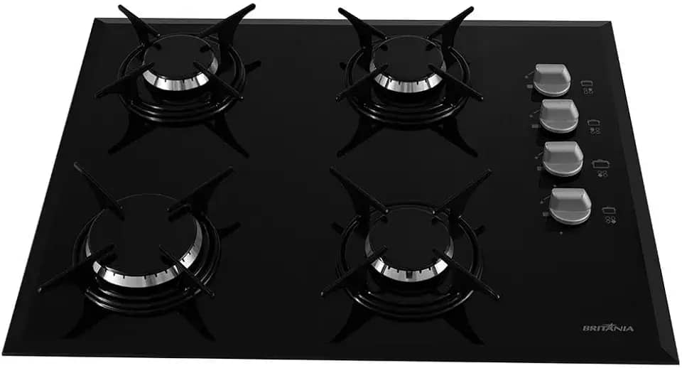 Cooktop Britania BCT4P Preta Grande