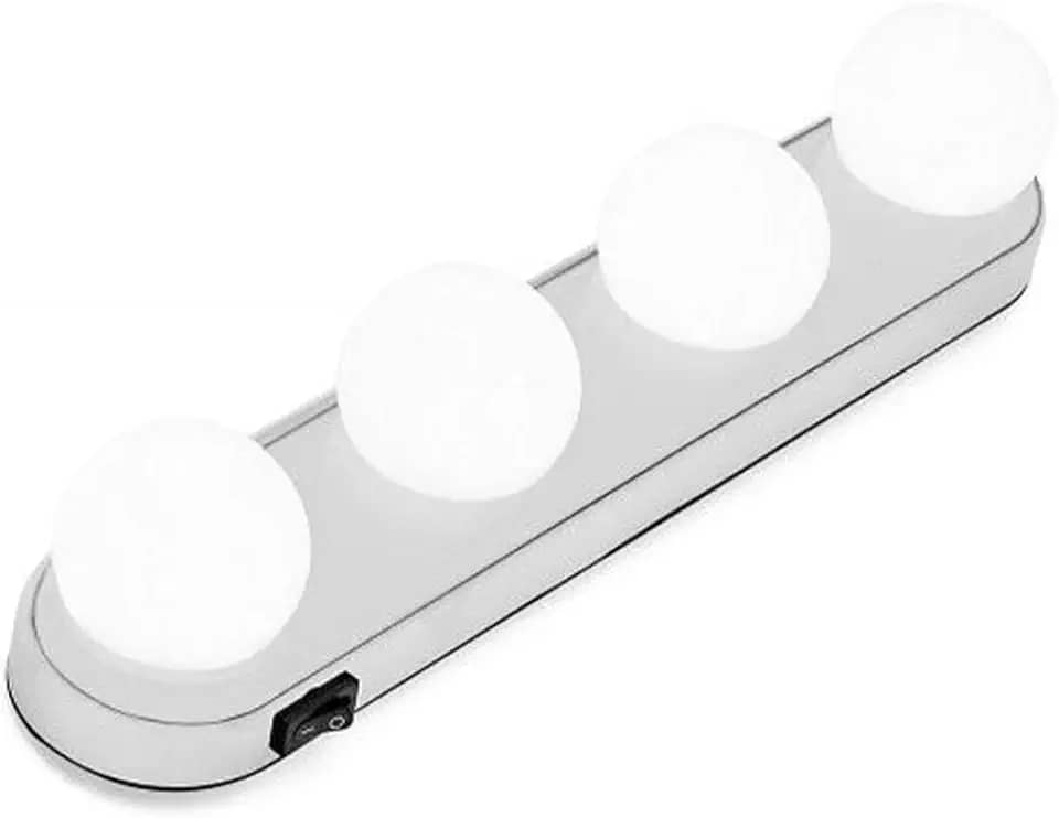 Luz De Espelho Led Para Maquiagem Camarim Com Ventosa Sem Fio penteadera blogueira 4 luzes