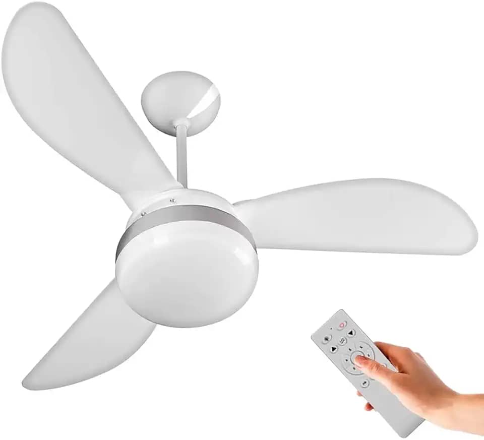 Ventilador de Teto Ventisol Fênix Branco Silver Inverter Controle Remoto, 6 Velocidades Bivolt