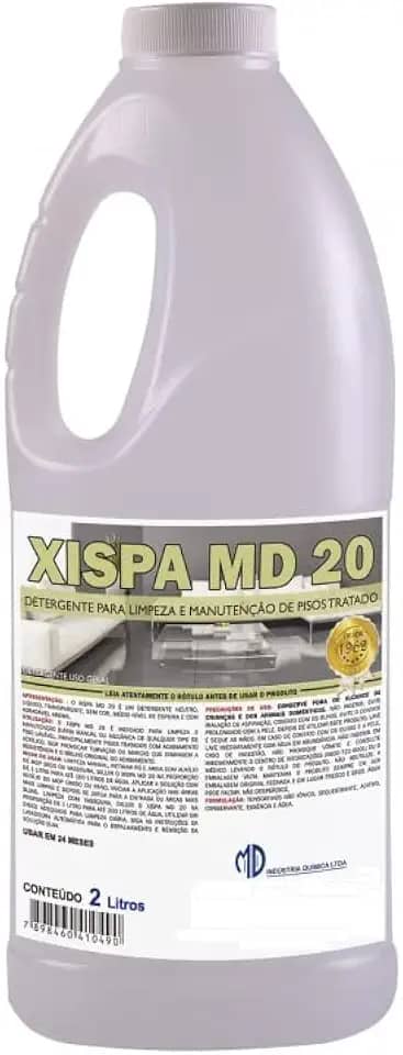 XISPA MD 20 - DETERGENTE NEUTRO PARA LIMPEZA DE PISOS LAMINADOS E MADEIRA - MD - 2 LITROS