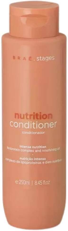 BRAÉ Stages Nutrição - Condicionador Profissional para Cabelo - Hidratação Intensa, Maciez e Brilho Salon-Quality - 250ml