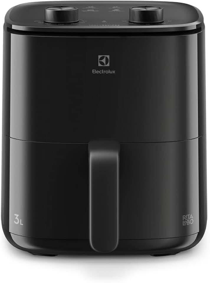 Air Fryer Electrolux por Rita Lobo 3L Preta Efficient c/Desligamento Automático 1200W (EAF05) 127V