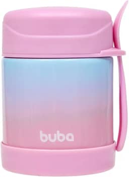 Buba Pote Termico C/Colher Degrade Rosa
