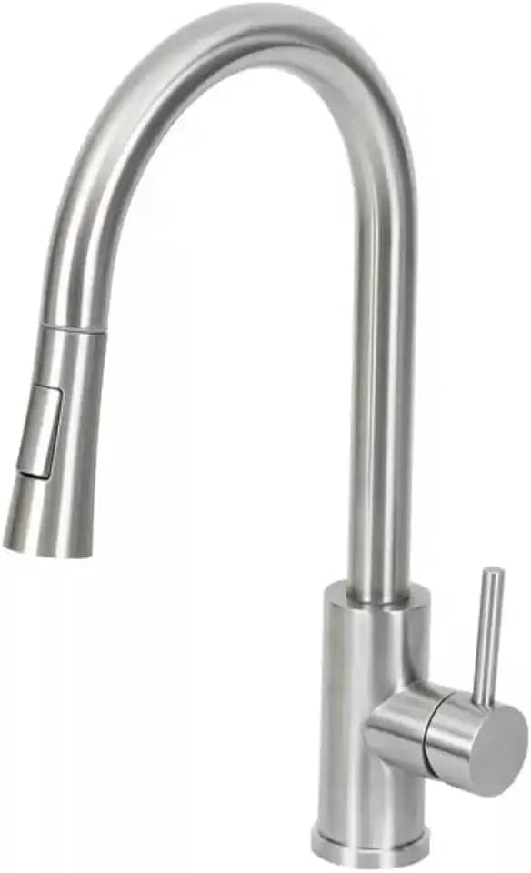 Torneira inox Monocomando Extensível Gourmet C/ducha Flexível