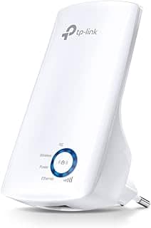 Repetidor de sinal Wi-Fi TP-Link TL-WA850RE Wireless N 300Mbps, compacto, expansor de sinal, adaptador de wireless, App Tether, Controle de Leds, Branco