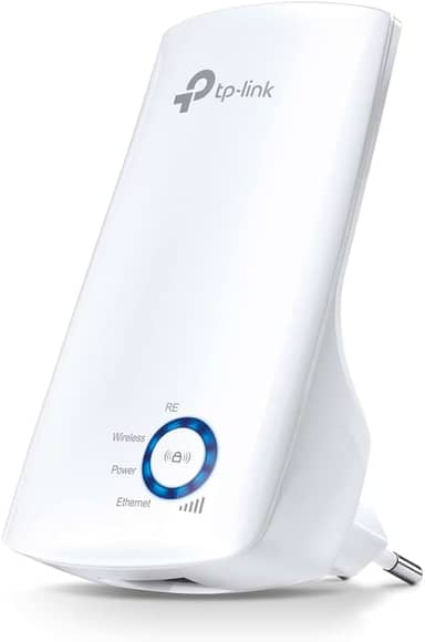 Repetidor de sinal Wi-Fi TP-Link TL-WA850RE Wireless N 300Mbps, compacto, expansor de sinal, adaptador de wireless, App Tether, Controle de Leds, Branco