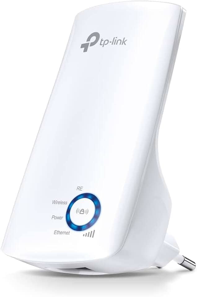 Repetidor de sinal Wi-Fi TP-Link TL-WA850RE Wireless N 300Mbps, compacto, expansor de sinal, adaptador de wireless, App Tether, Controle de Leds, Branco