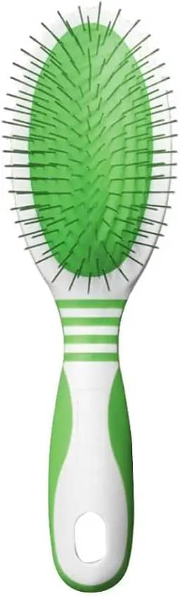 Andis Escova de pinos 65720 para cães de pelo médio e longo - suave e eficaz na remoção de sujeira, poeira e pelos soltos - Promove pele e pelo saudáveis - grande, verde/branco
